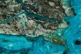 Polished Banded Chrysocolla Slice - Bagdad Mine, Arizona #378910-1